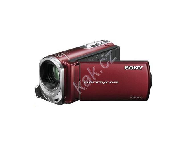 Digitální videokamera SONY  DCR-SX33ER, červená (red)