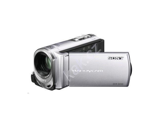 Digitální videokamera SONY  DCR-SX33ES, stříbrná (silver)