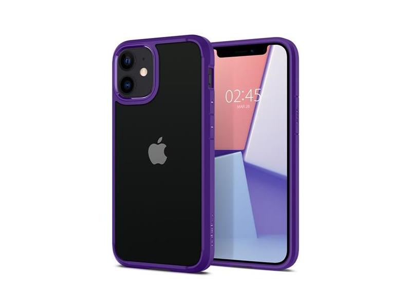 Kryt SPIGEN Crystal Hybrid pro iPhone 12 mini, fialový (purple)