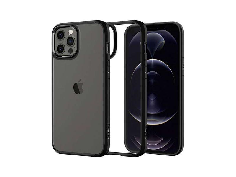 Kryt SPIGEN Crystal Hybrid pro iPhone 12 Pro Max, černý (black)