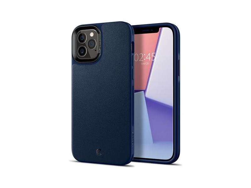 Kryt SPIGEN Leather Brick pro iPhone 12/12 Pro - Navy