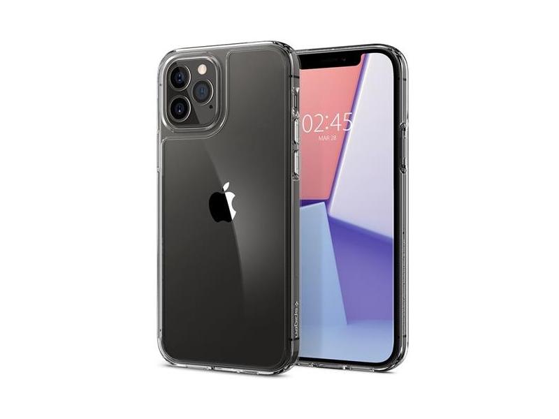 Kryt SPIGEN Quartz Hybrid pro iPhone 12/12 Pro - Crystal Clear
