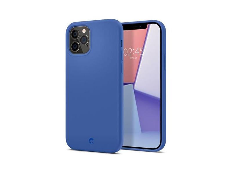 Kryt SPIGEN Silicone pro iPhone 12/12 Pro - Linen Blue