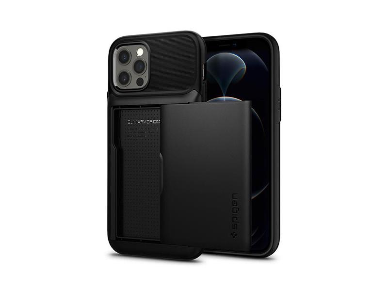 Kryt SPIGEN Slim Armor Wallet pro iPhone 12/12 Pro - Black
