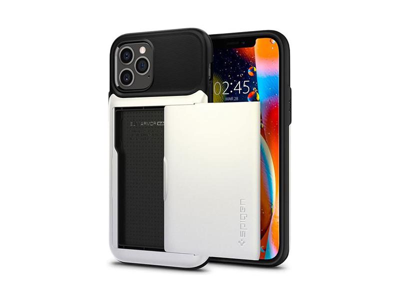 Kryt SPIGEN Slim Armor Wallet pro iPhone 12/12 Pro - White