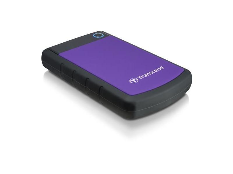 Odolný přenosný pevný disk TRANSCEND  StoreJet 25H3P 1TB, fialový (purple)