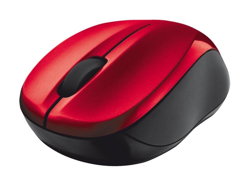 Bezdrátová myš TRUST Vivy Wireless Mini Mouse, červená (red)