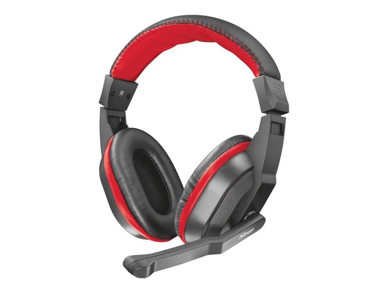 Headset - hlavový most TRUST Ziva Gaming Headset, černá/červená (black/red)