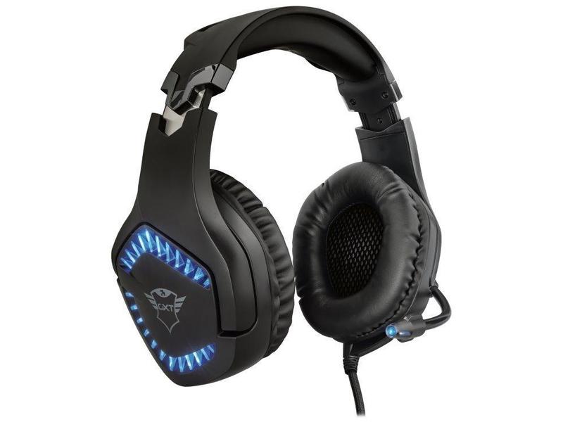 Headset - hlavový most TRUST GXT 460 Varzz, černá/modrá (black/blue)