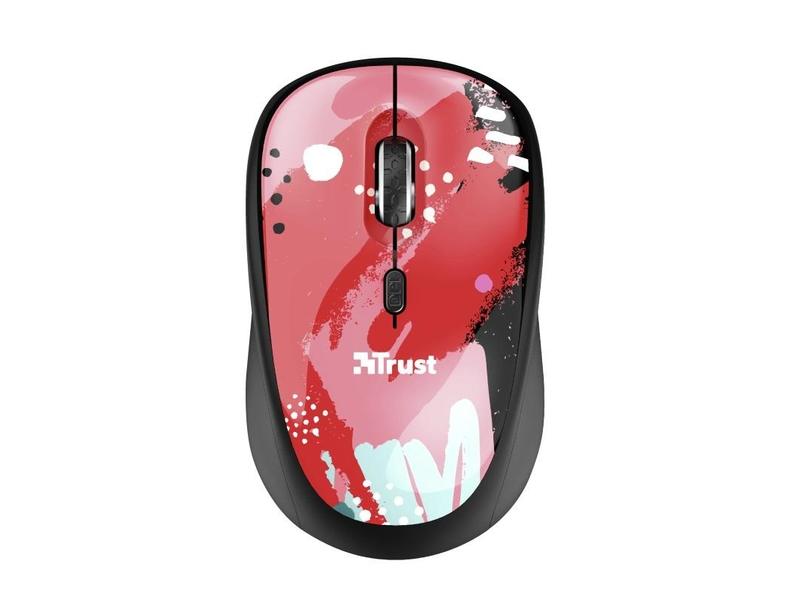Bezdrátová myš TRUST YVI WIRELESS MOUSE RED BRUSH