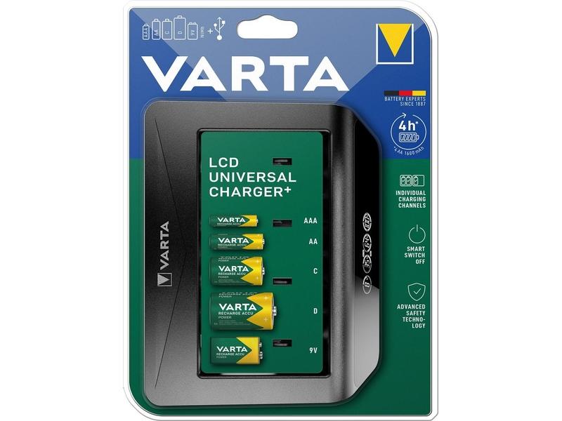Nabíječka akumulátorů VARTA VARTA Universal 1-4 AA, AAA, C, D, 1x 9V, 1x USB, 4hodiny