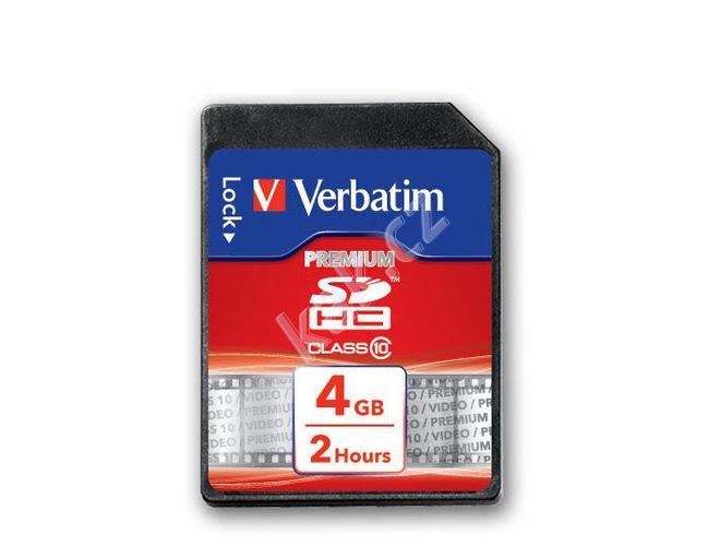 Paměťová karta VERBATIM  SDHC 4GB