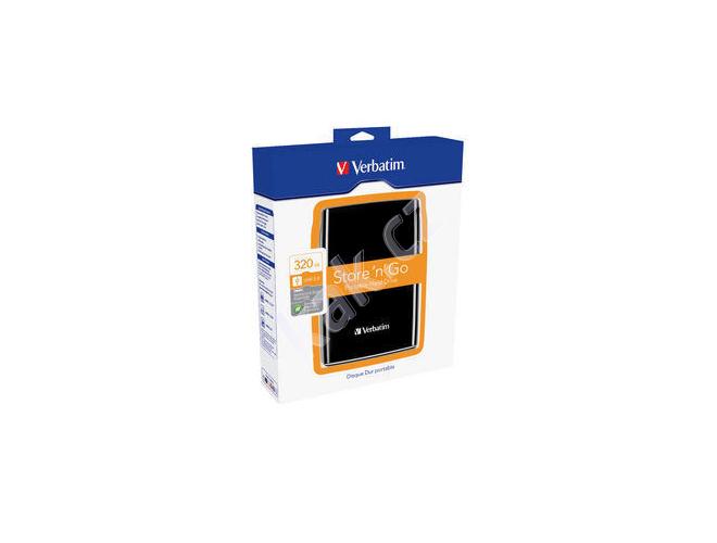 Přenosný pevný disk VERBATIM  Portable 320GB, černý (black)