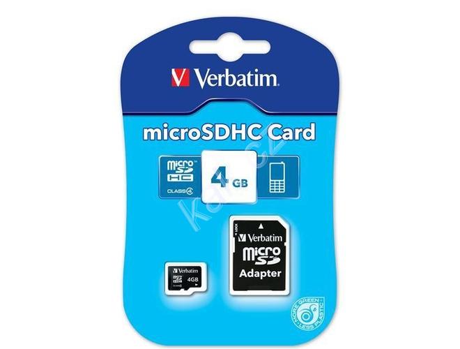 Paměťová karta VERBATIM  microSDHC 4GB