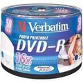 Obrázek k produktu: VERBATIM  DVD-R 16x DatalifePlus, Printable, 50ks cakebox