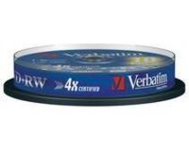 Obrázek k produktu: VERBATIM DVD+RW 4x DataLifePlus, 10ks cakebox