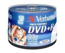 Obrázek k produktu: VERBATIM DVD+R 16x DataLifePlus, Printable, 50ks cakebox