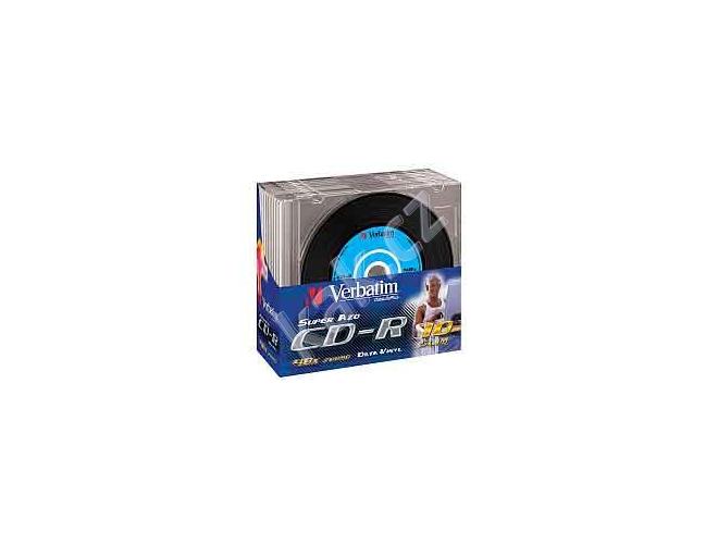 CD-R médium VERBATIM  CD-R 48x Data Vinyl, Color, 10ks slim krabička