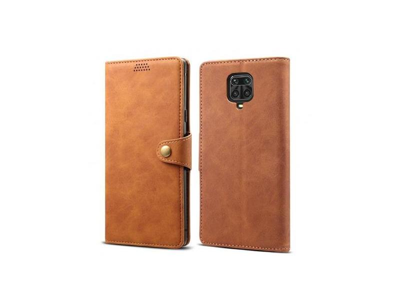 Pouzdro XIAOMI Lenuo Leather flipové pouzdro pro Xiaomi Redmi Note 9 Pro/ Note 9S, hnědý (brown)