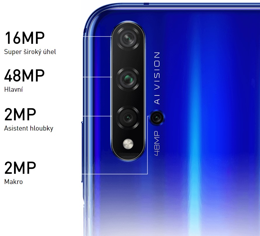 Mobilní telefon HONOR 20 6GB128 GB Sapphire Blue modrý blue