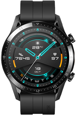  HUAWEI Watch GT 2 Black Fluoroelastomer Strap