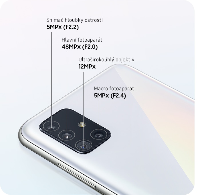 Mobilní telefon SAMSUNG Galaxy A51 SMA515F DualSIM černý black