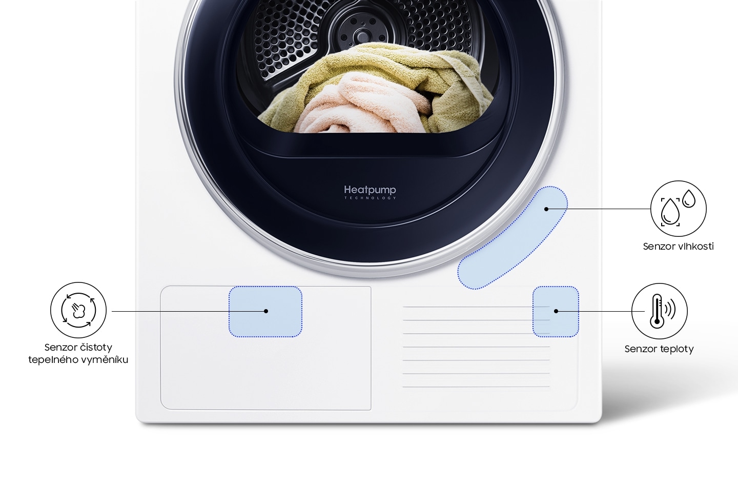 Sušička SAMSUNG DV80M50101W bílá white