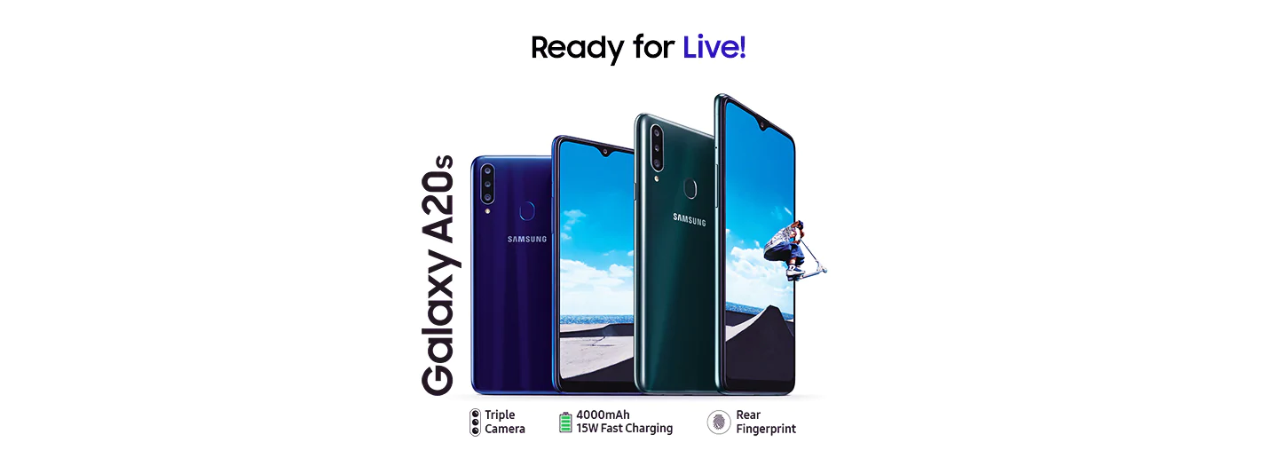 Mobilní telefon SAMSUNG Galaxy A20s SM207F modrý blue