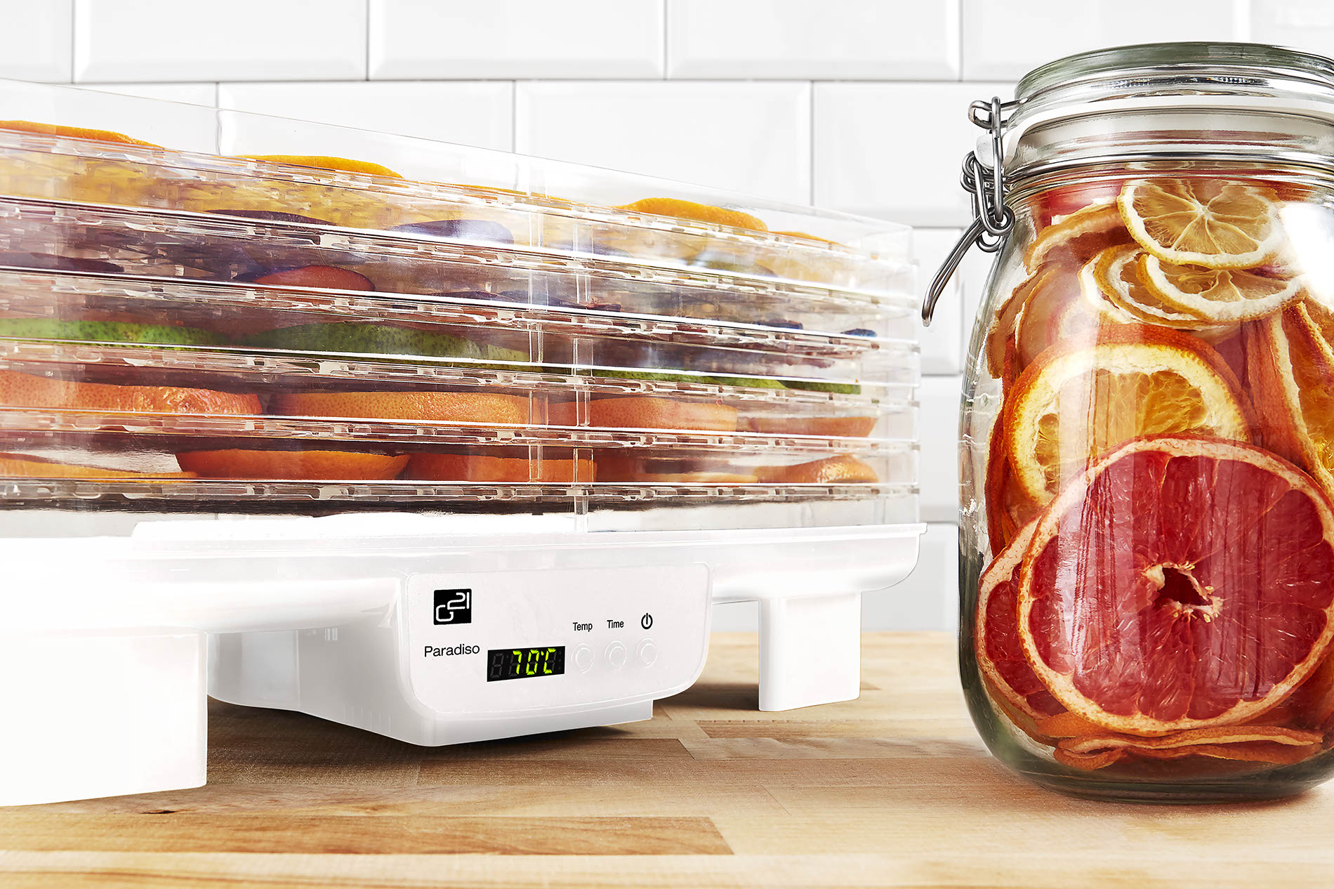 Sušička ovoce G21 Paradiso big bílý white