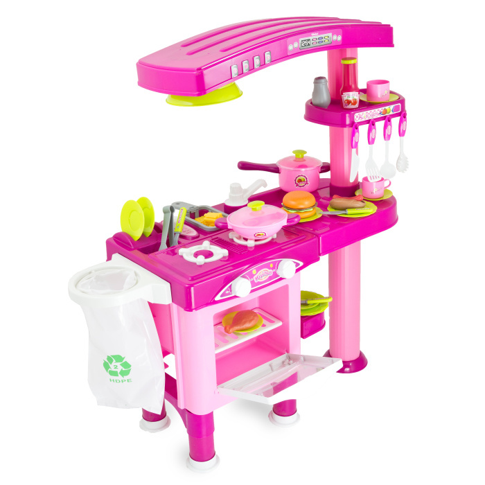Hračka G21 Dětská kuchyňka velká s příslušenstvím růžová
