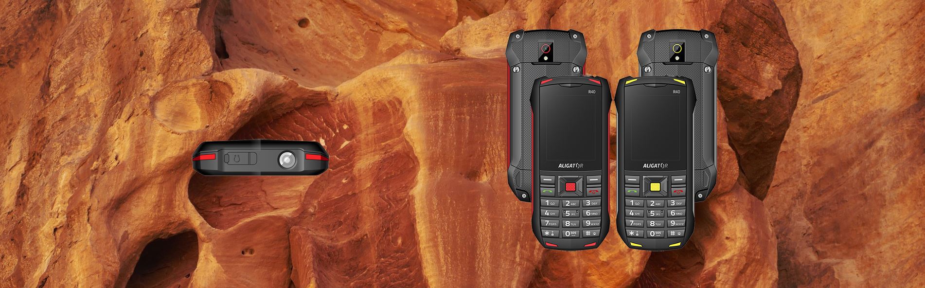 Mobilní telefon ALIGATOR R40 eXtremo černáčervená blackred
