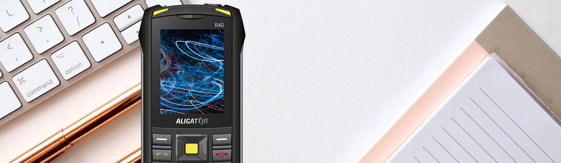 Mobilní telefon ALIGATOR R40 eXtremo černážlutá blackyellow