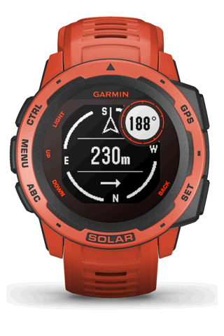Chytré hodinky GARMIN Instinct Solar Red Optic