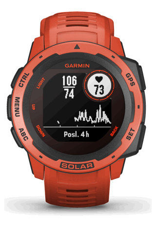 Chytré hodinky GARMIN Instinct Solar Red Optic