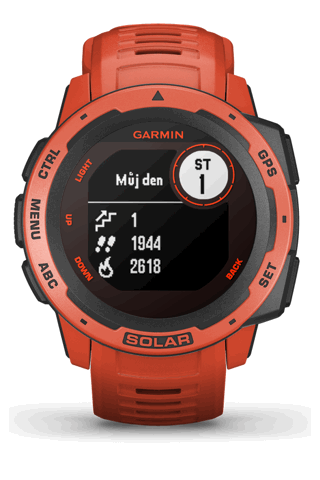 Chytré hodinky GARMIN Instinct Solar Red Optic