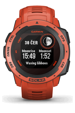 Chytré hodinky GARMIN Instinct Solar Red Optic