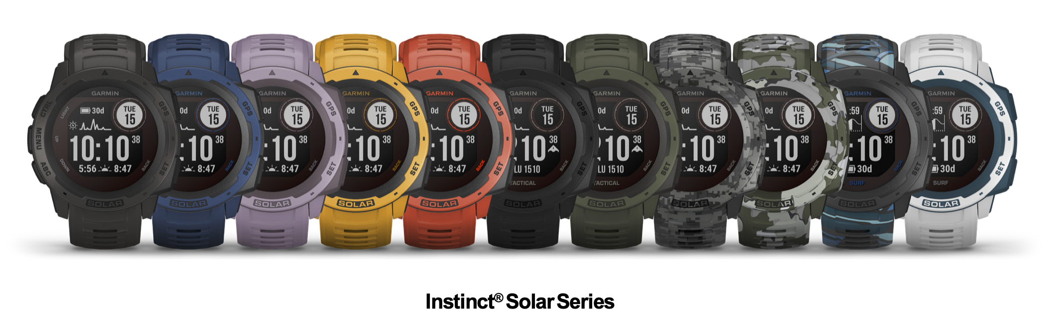 Chytré hodinky GARMIN Instinct Solar Red Optic