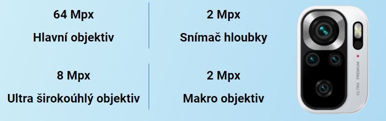 Mobilní telefon XIAOMI Redmi Note 10S 6GB128GB modrý blue