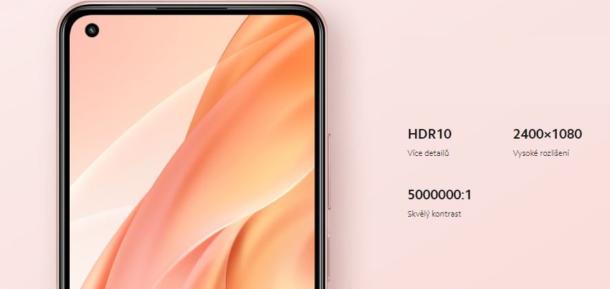 Mobilní telefon XIAOMI Mi 11 Lite 4G 664GB růžový pink
