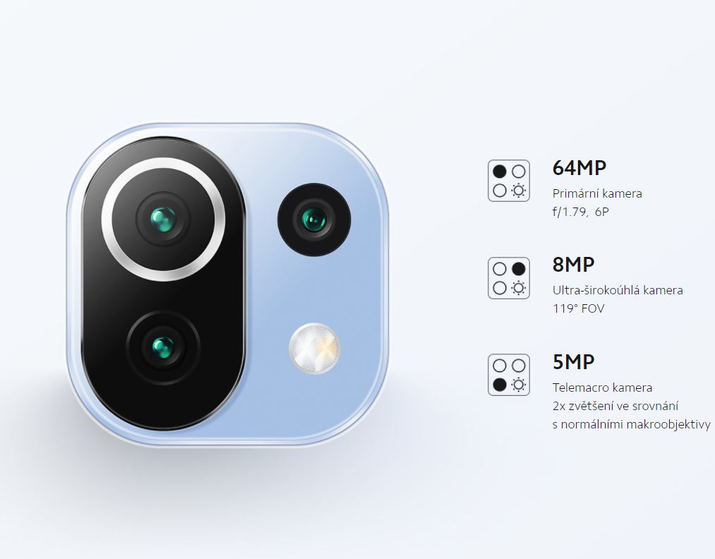 Mobilní telefon XIAOMI Mi 11 Lite 4G 664GB růžový pink