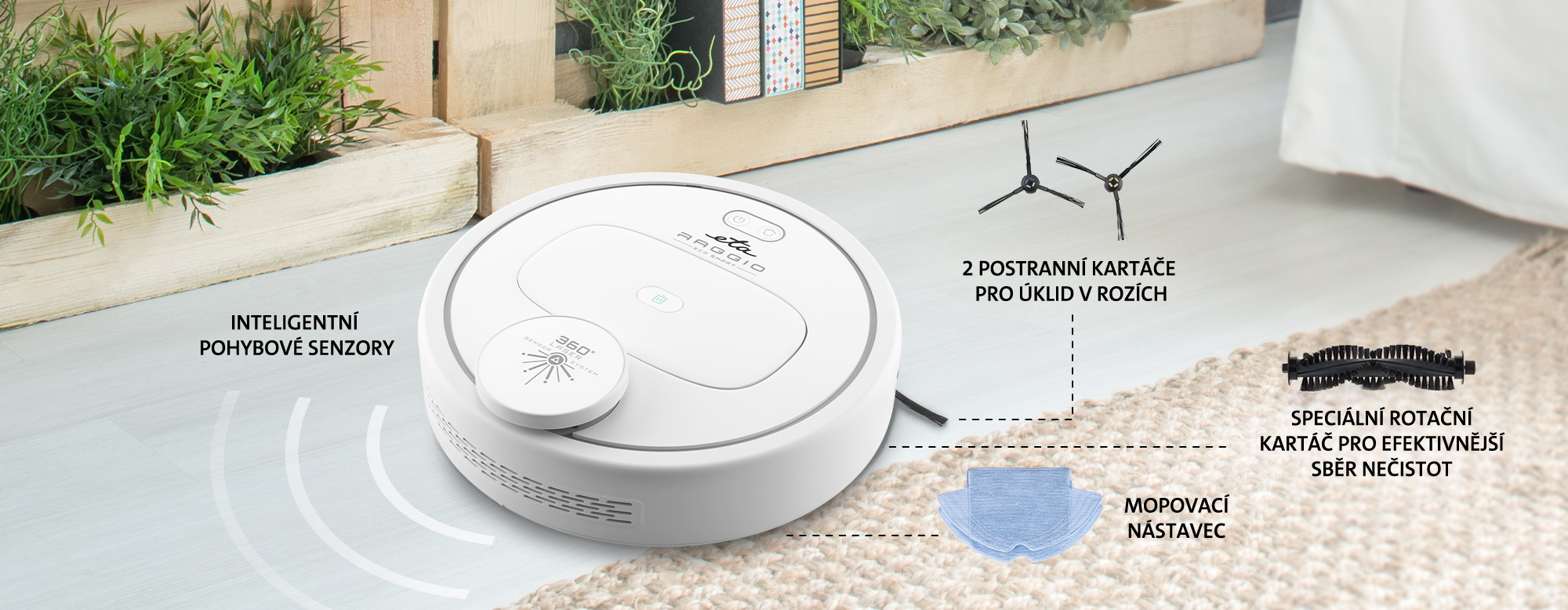 Vysavač robotický ETA Raggio Eco 3225 90010