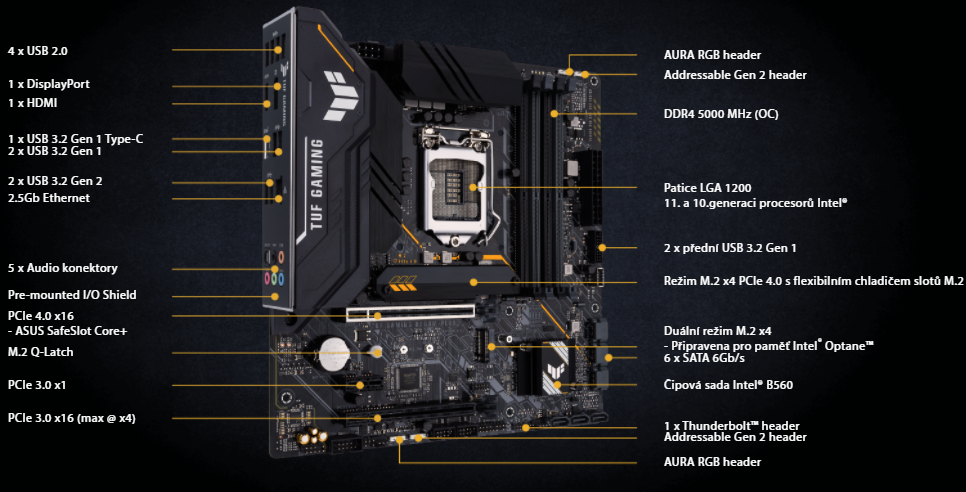 Základní deska ASUS TUF GAMING B560MPLUS