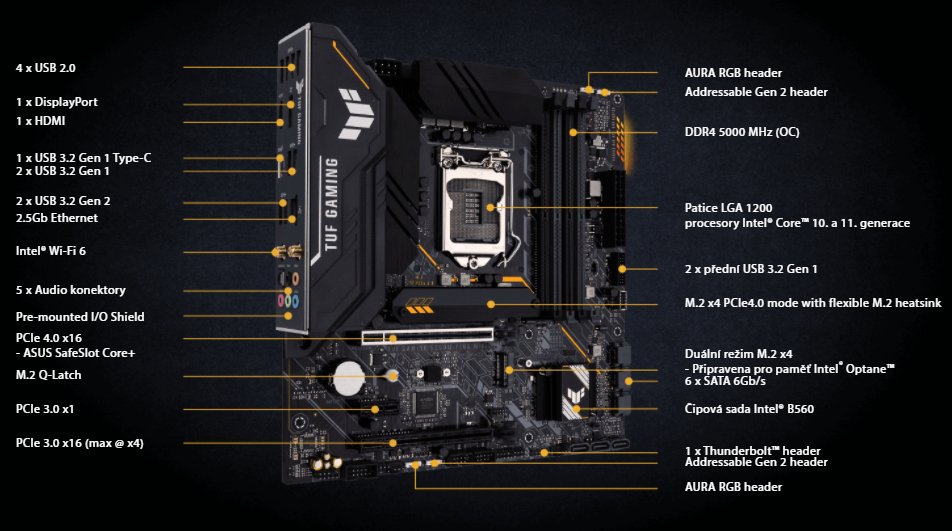 Základní deska ASUS TUF GAMING B560MPLUS WIFI