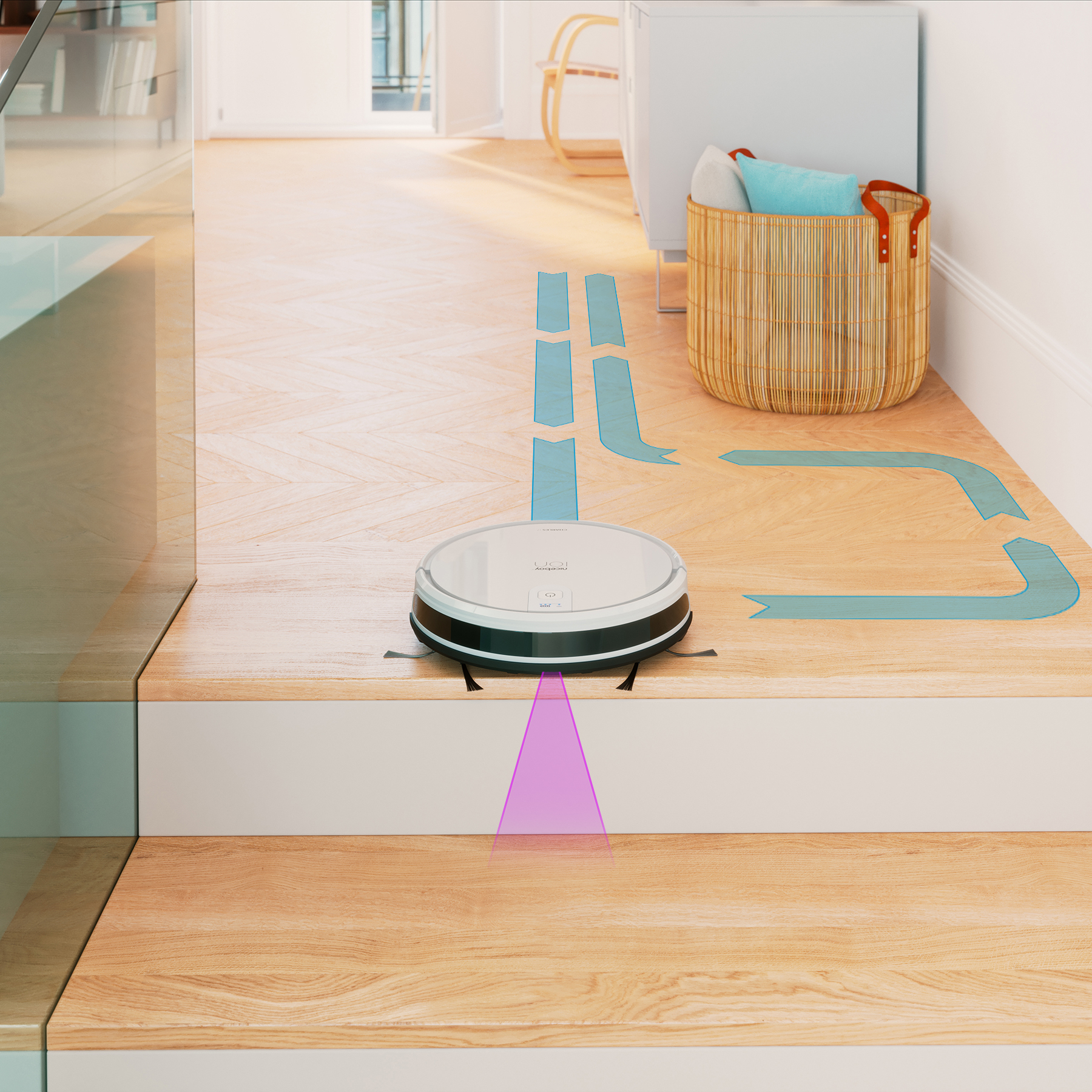 Robotický vysavač NICEBOY ION Charles i7 bílý white