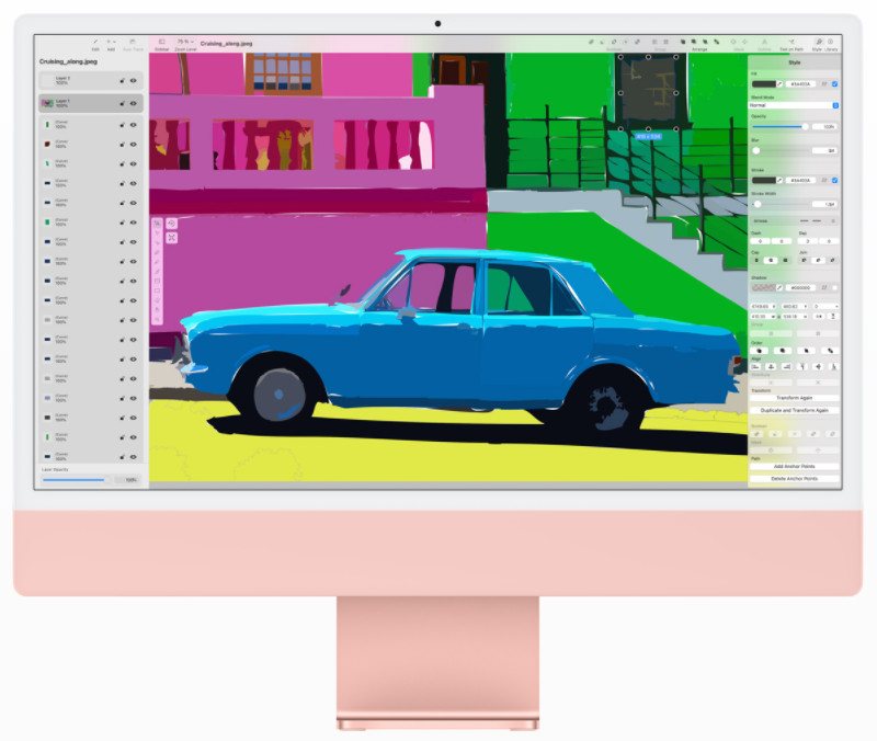 All In One PC APPLE iMac 24'' 45K Ret M1 8GPU stříbrný silver