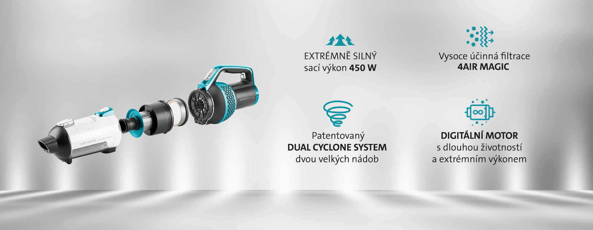 Tyčový vysavač ETA Magic Aqua Plus 7236 90000