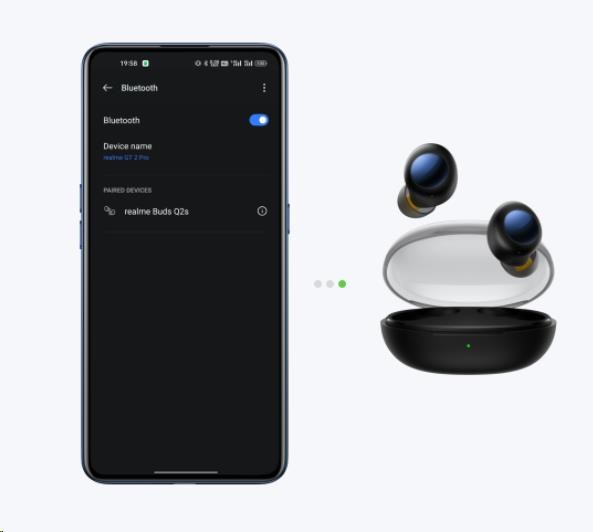 Bezdrátová sluchátka REALME Buds Q2s zelený green