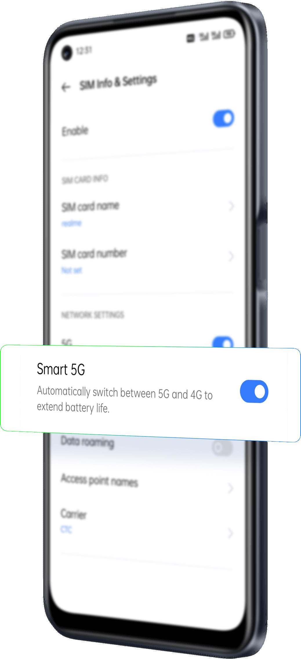 Mobilní telefon REALME 8 5G 6GB128GB černý black