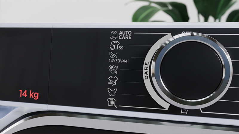 Úzká pračka s předním plněním HOOVER HW4 37AMBS1S