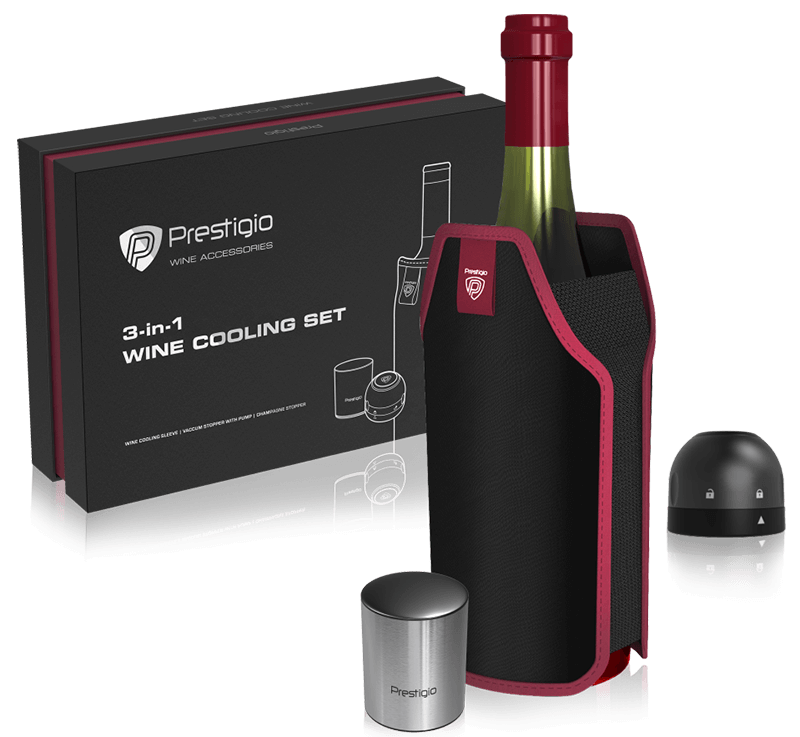  PRESTIGIO SET NA CHLAZENÍ VÍNA